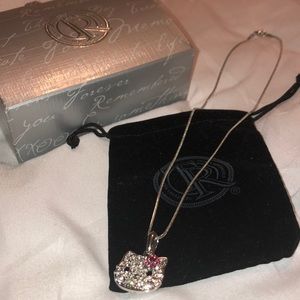 🐱 Hello Kitty Charm Necklace Silver Chain